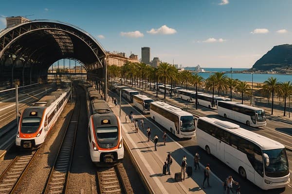 תמונת שער: חיבורי תחבורה מברצלונה.